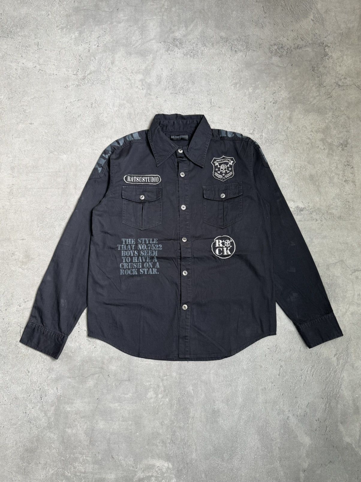Ba-tsu studio skull grunge ifsixwasnine shirt