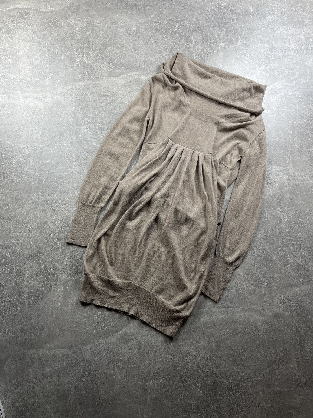Other Dudu Roma Women’s Knit Dress Wool Silk Cashmere Blend Beige Size S / US 4 / IT 40 - 2 Thumbnail