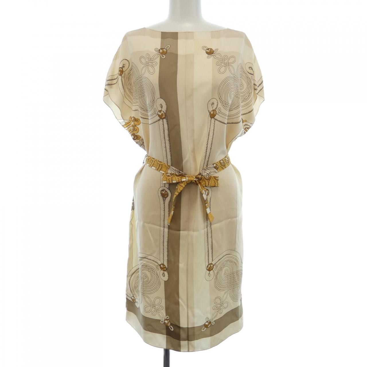 Hermes Hermes Hermes Twill Reine Silk Dress 36 Others Dresses DUTY FREE for USA Size ONE SIZE - 1 Thumbnail