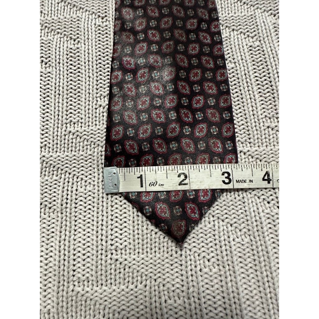 Vintage Vintage black paisley Italian silk tie Size ONE SIZE - 5 Thumbnail