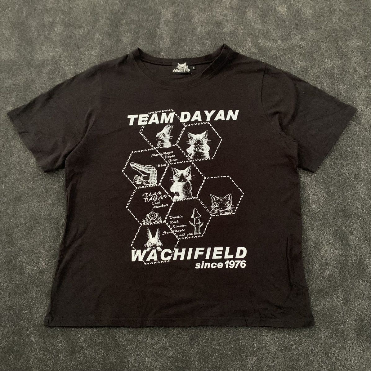 Japanese Brand VINTAGE WACHIFIELD "Team Dayan" Character Graphic T-Shirt Size US L / EU 52-54 / 3 - 1 Thumbnail
