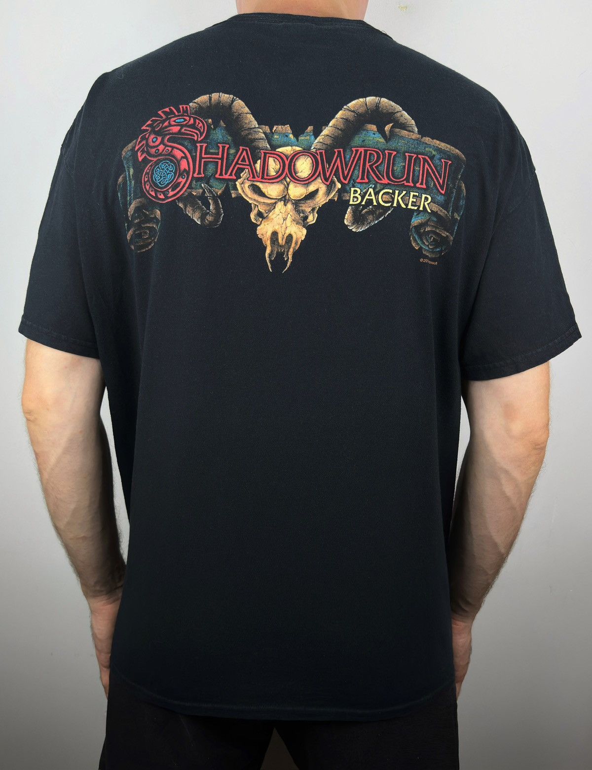 Vintage Shadow Run Backer Hit The Mark Video Game Promo T Shirt Tee Size US XL / EU 56 / 4 - 4 Thumbnail