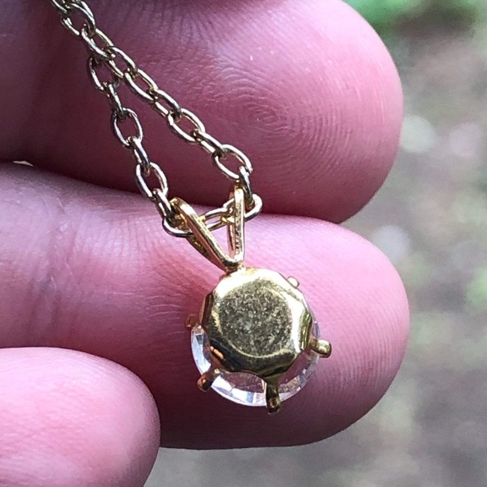 Vintage Vintage round CZ gold plated chain necklace Size ONE SIZE - 6 Thumbnail