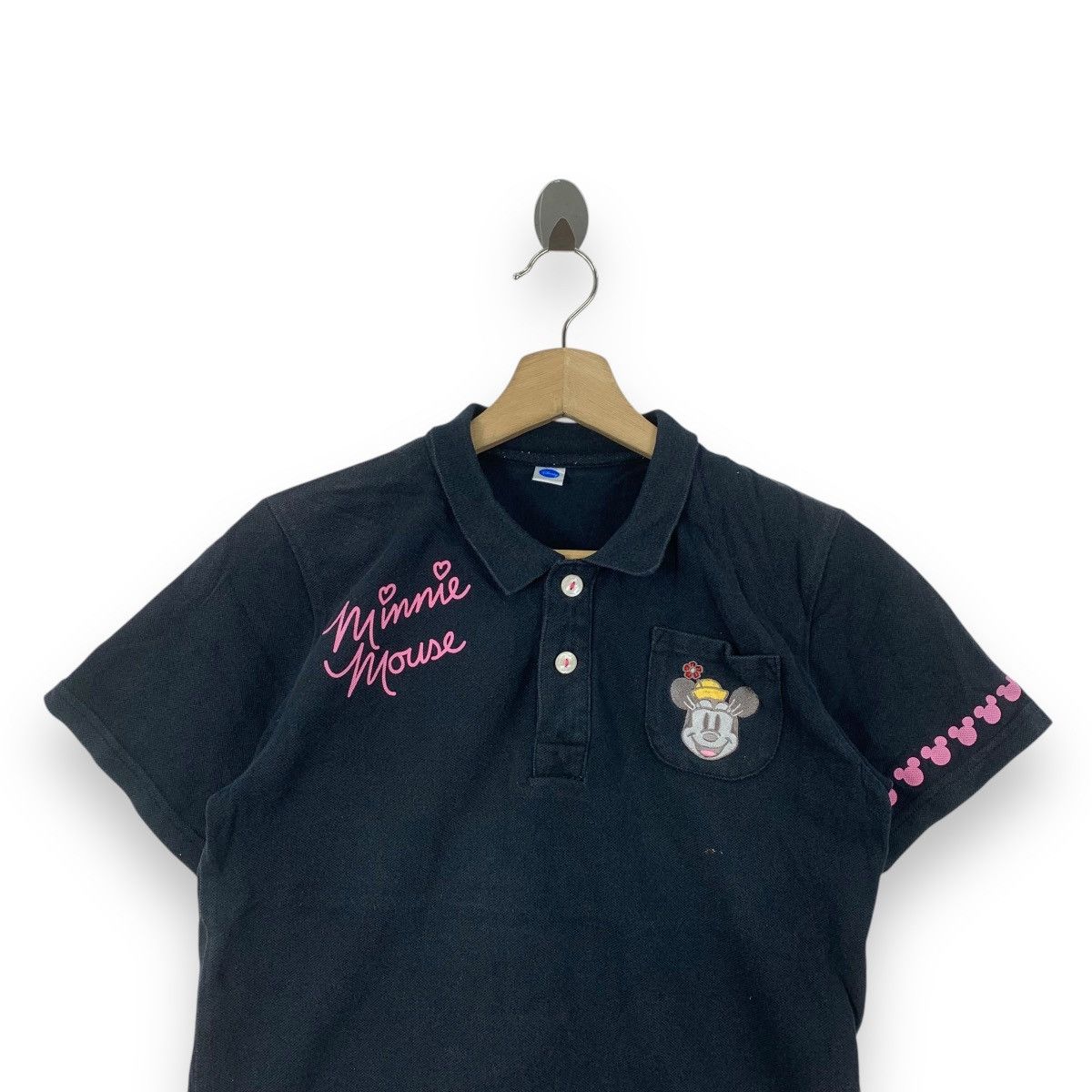 Disney DISNEY MINNIE MOUSE Embossed Cartoon Polo Tee Shirt Size M / US 6-8 / IT 42-44 - 2 Thumbnail