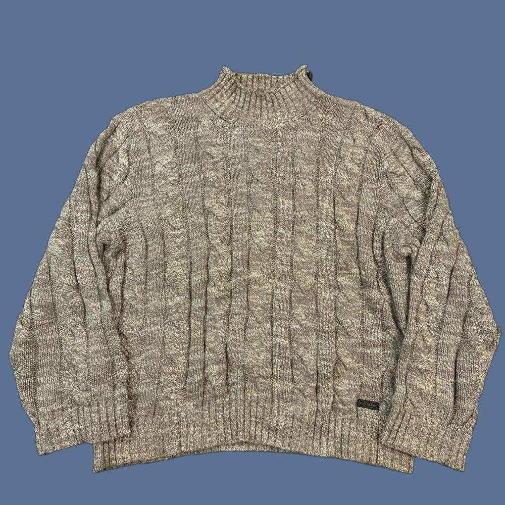 Polo Ralph Lauren Polo Ralph Lauren Sweater Mens XL Beige Cable Knit Button Neck Fisherman Casual Size US XL / EU 56 / 4 - 1 Thumbnail