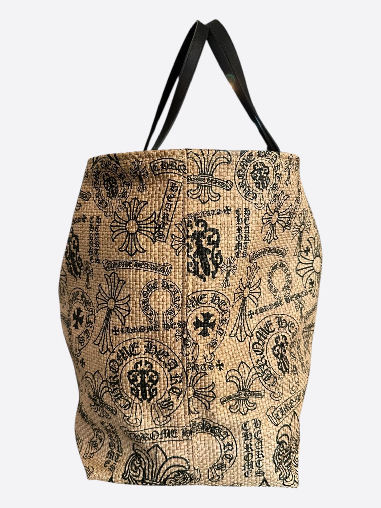Chrome Hearts Beige & Black Miami Exclusive Stencil Beach Tote Bag Size ONE SIZE - 4 Thumbnail