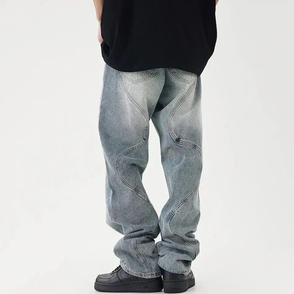 Japanese Brand Street 90’s hiphop washed skateboard hip-hop jeans Size US 34 / EU 50 - 4 Thumbnail