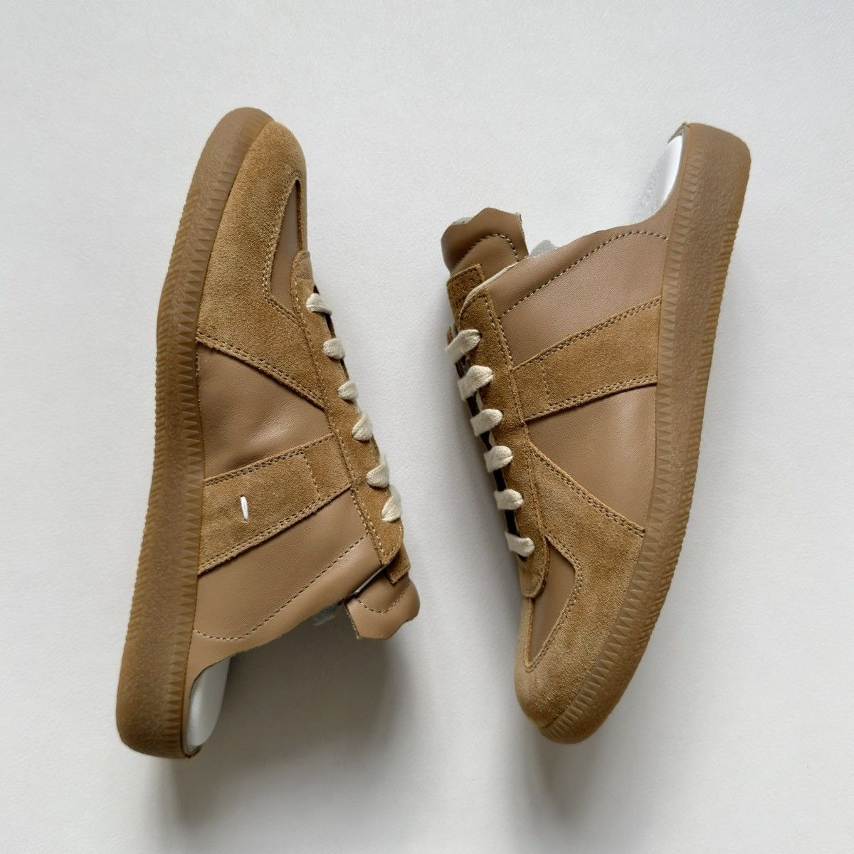Maison Margiela S/S 20 Tan Leather ‘Mule’ GAT Sneakers Size US 7 / IT 37 - 20 Thumbnail