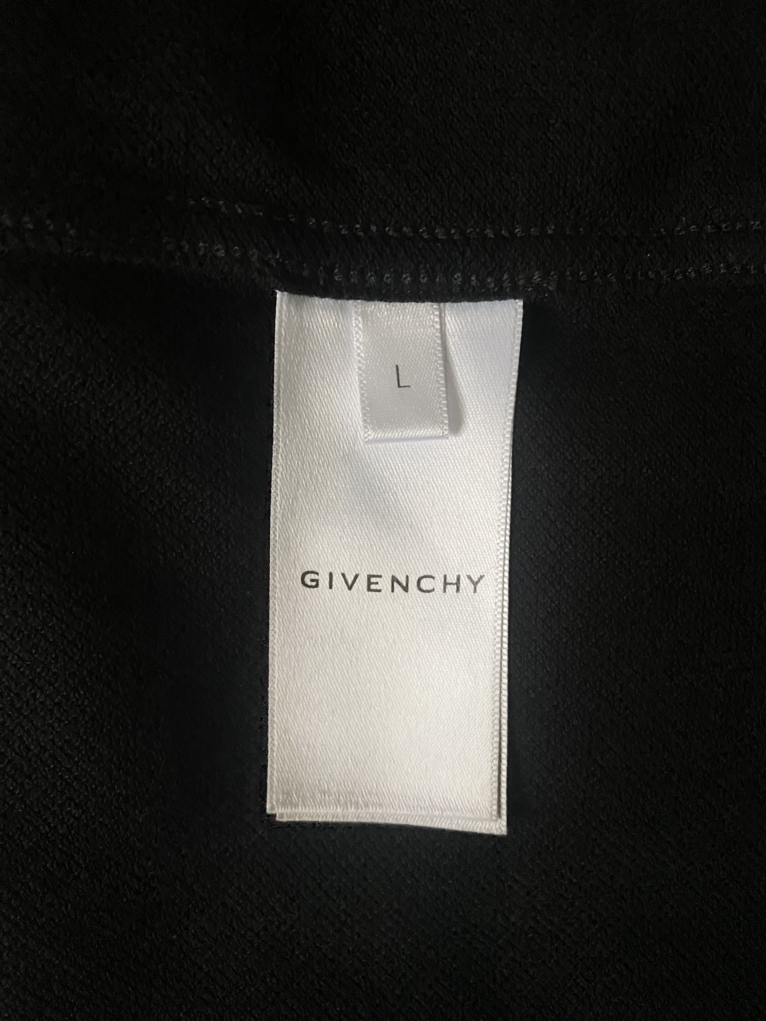 Givenchy Givenchy Black Cotton Zip Polo Shirt - Eyelet Details Sz L Size US L / EU 52-54 / 3 - 12 Thumbnail
