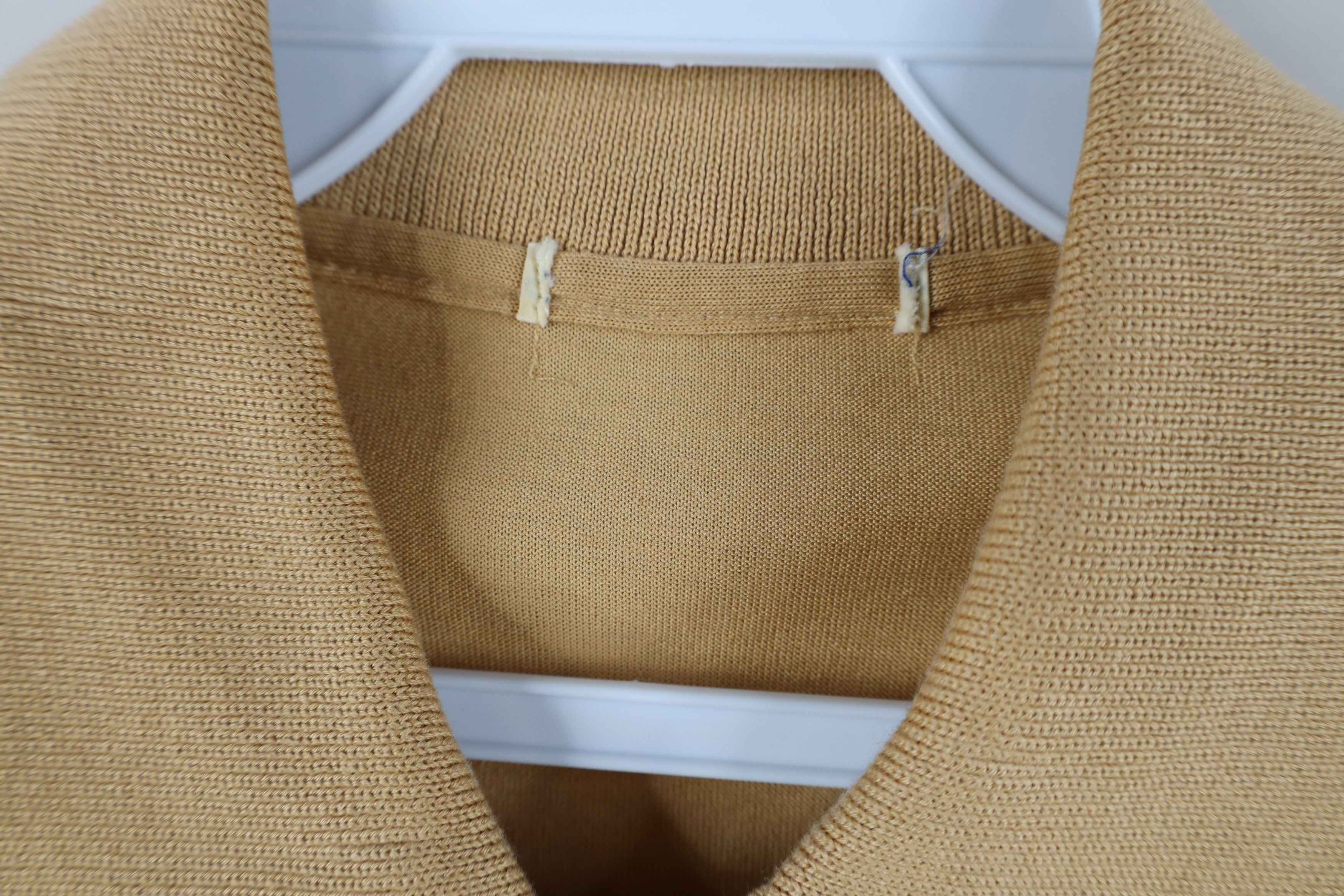 Vintage Vintage 50s 60s Ban Lon Knit Pocket Polo Shirt Beige USA Size US M / EU 48-50 / 2 - 7 Thumbnail