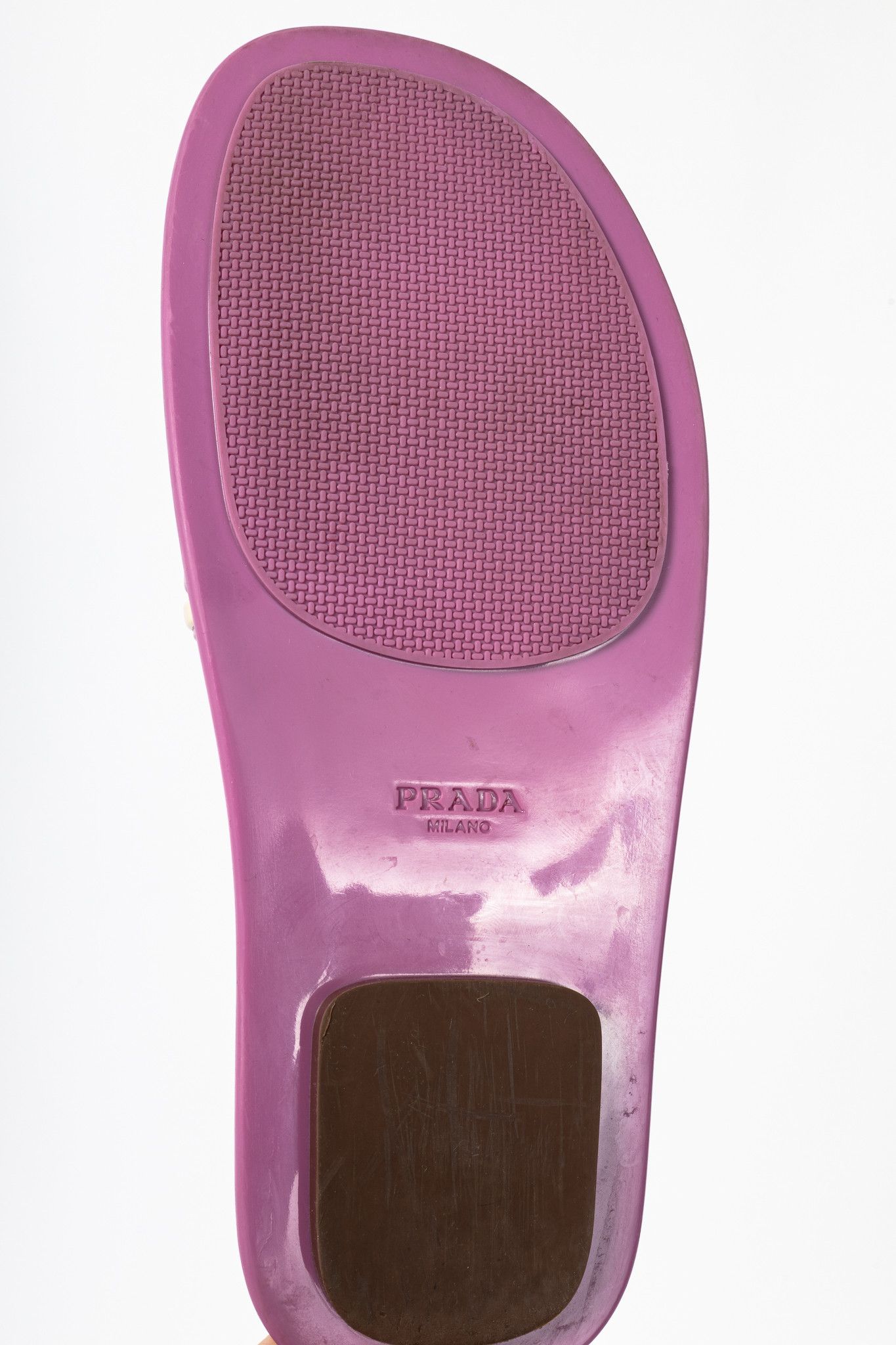 Prada Prada SS17 Runway Pink Color-Block Rubber & Leather Slides Size US 7.5 / IT 37.5 - 6 Thumbnail