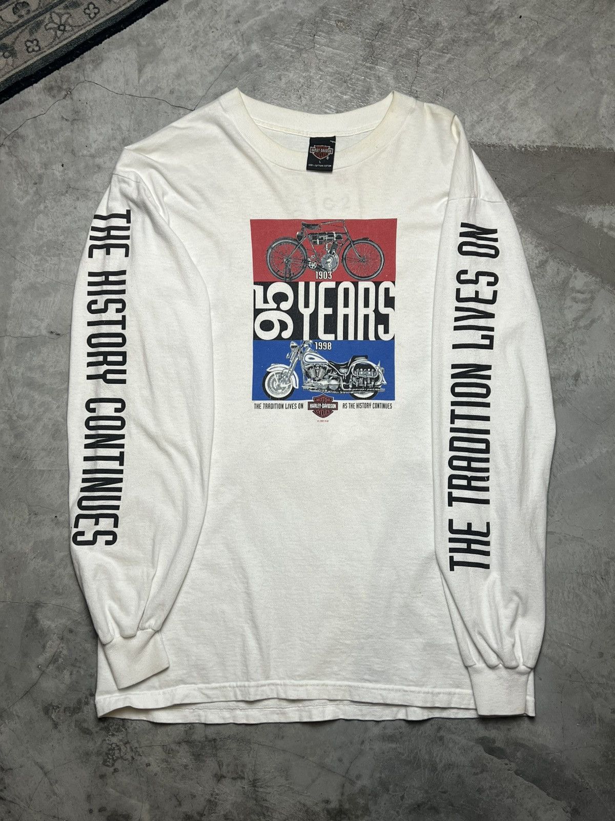 Harley Davidson Vintage Harley Davidson T-Shirt long sleeve 1998 Size US L / EU 52-54 / 3 - 1 Thumbnail
