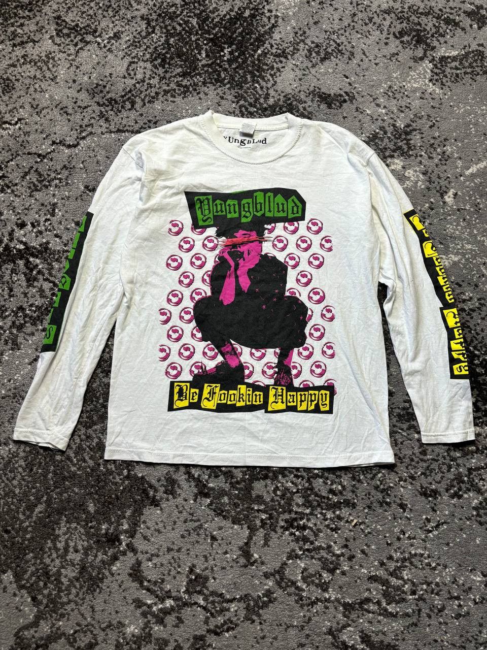 Band Tees × Rap Tees Rare Yungblud Be Fookin Happy Rap Long Sleeve Size US M / EU 48-50 / 2 - 1 Thumbnail