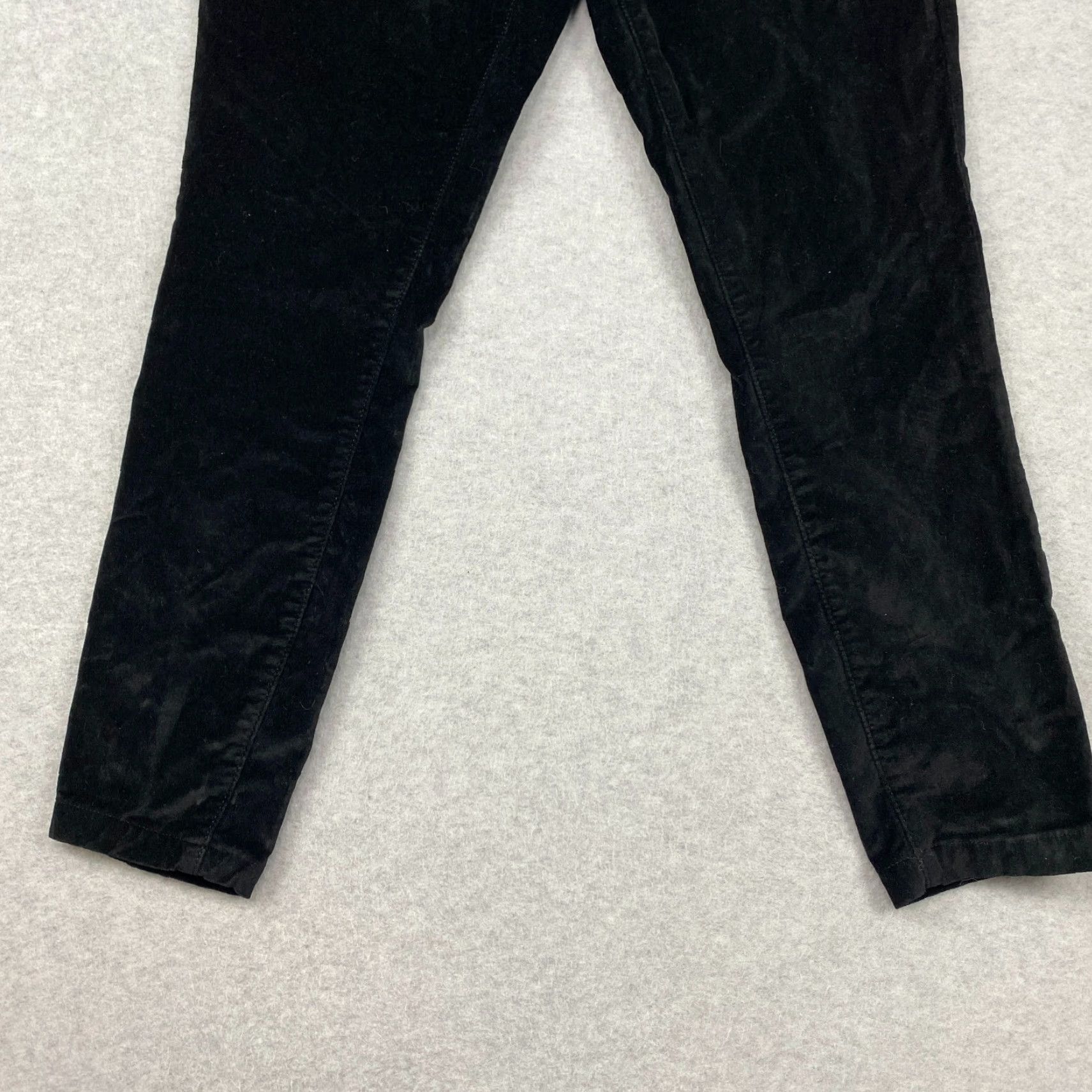 Vintage Rock & Republic Kashmiere Pants Womens 8M Black Velvet Skinny Mid-Rise Stretch Size 30" / US 8 / IT 44 - 3 Thumbnail
