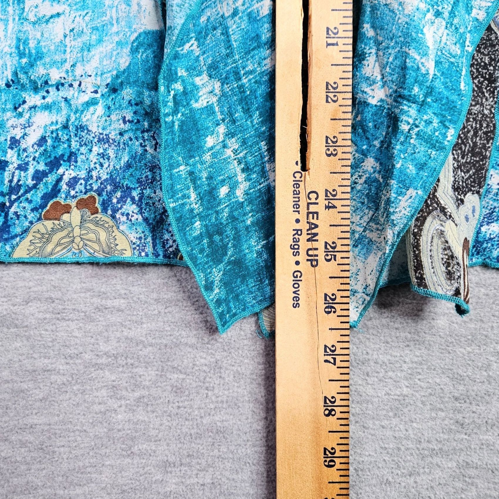 Vintage Citron Silk Open Front Jacket Blouse Blue Floral Art PXS Women’s V-Neck 3/4 Sleeve Petites Casual Regular All Seasons Size XS / US 0-2 / IT 36-38 - 6 Thumbnail