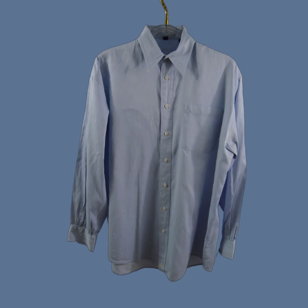 Nordstrom Nordstrom Men's Blue Button Up L/S Shirt L Natural Style HerringBone Vintage Button-Up Shirt Brown Cotton Classic Men’s Shirt Size US L / EU 52-54 / 3 - 1 Thumbnail