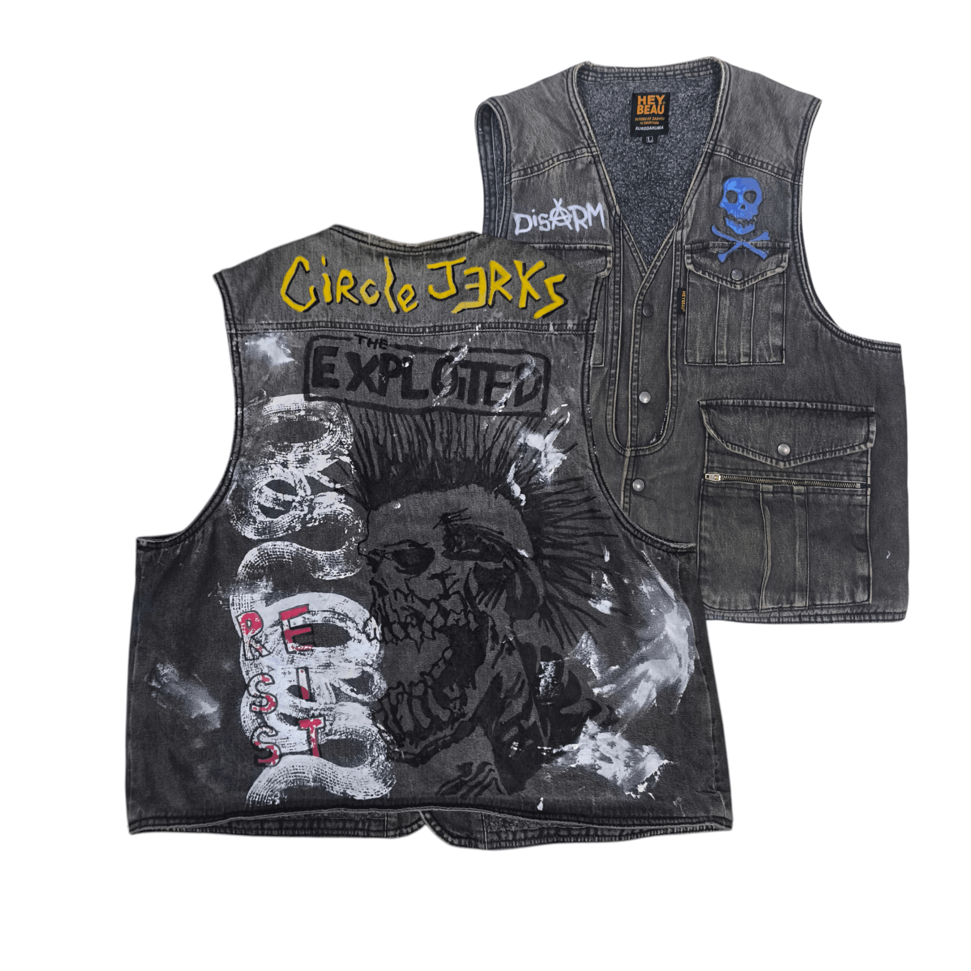 Band Tees PUNK ROCK VEST THE EXPLOITED CIRCLE JERKS HYSTERIC Size US L / EU 52-54 / 3 - 1 Thumbnail