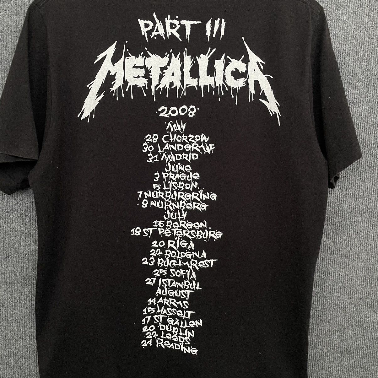 Band Tees × Metallica Vintage 2008 Metallica Part III Tour T Shirt Size US L / EU 52-54 / 3 - 2 Thumbnail