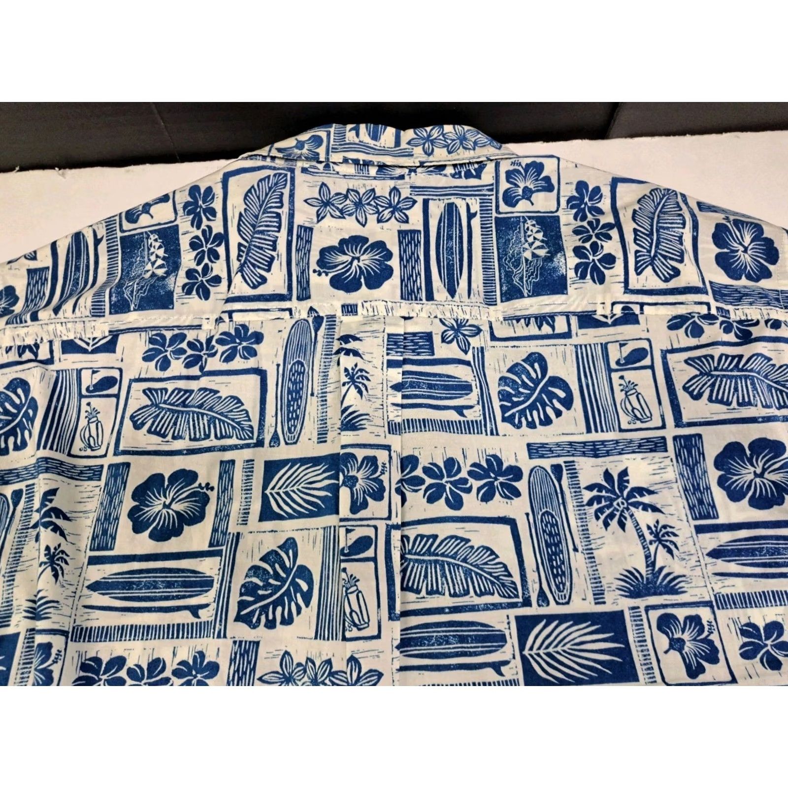 Tommy Bahama Tommy Bahama Hawaiian Shirt Mens L Blue/White Short Sleeve Button Up #7266 Size US L / EU 52-54 / 3 - 5 Thumbnail