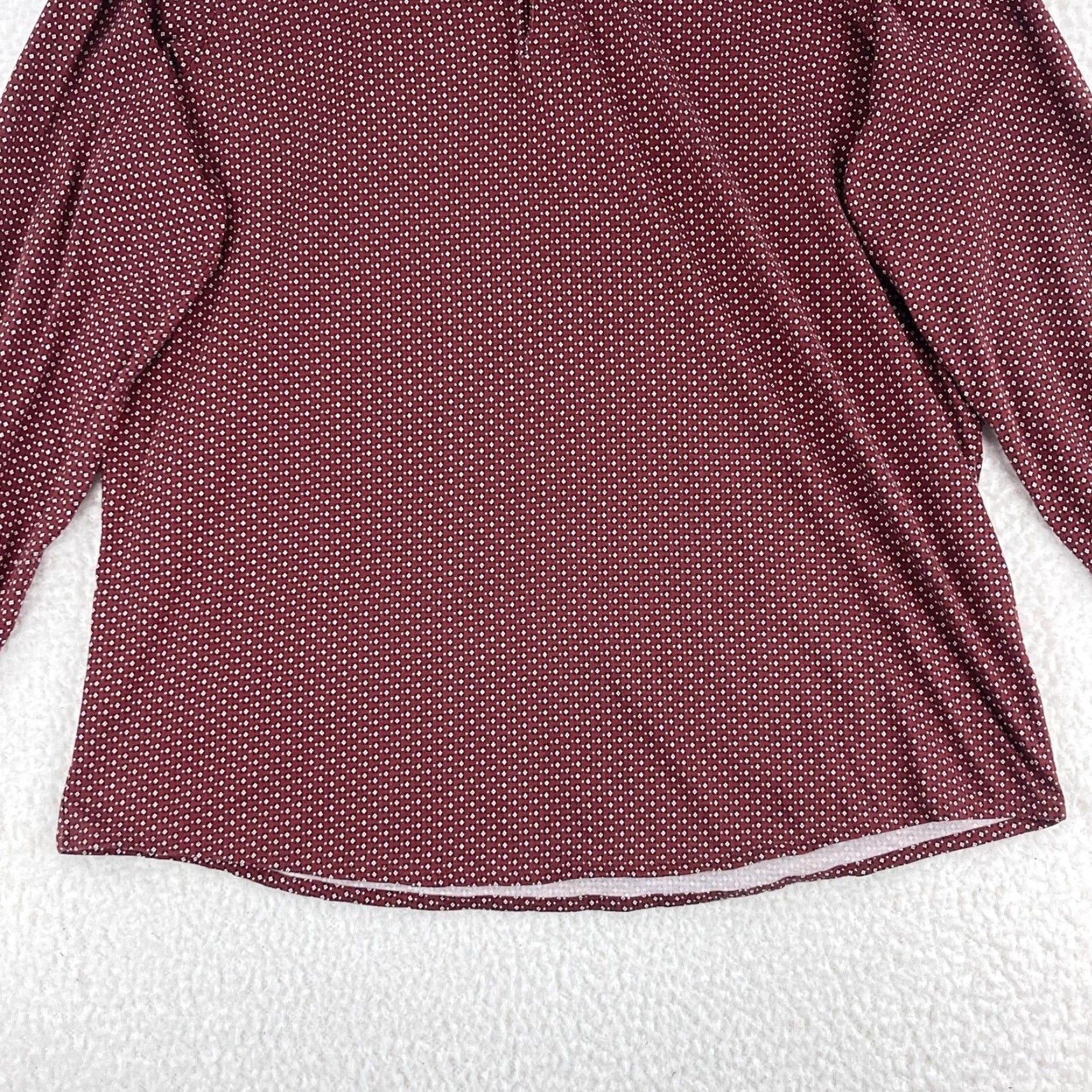 Lands' End Lands' End Polo Shirt Mens Size XXL Red Long Sleeve Collared Stretch Geo Print Size US XXL / EU 58 / 5 - 6 Thumbnail