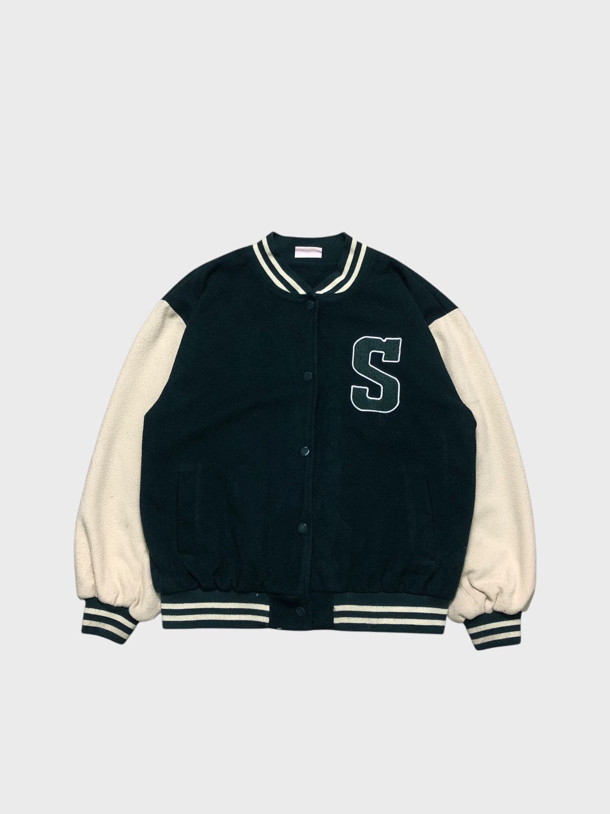 Japanese Brand × Vintage Vintage Sugar Sugar S Patchwork Varsity Jacket Size US S / EU 44-46 / 1 - 1 Thumbnail