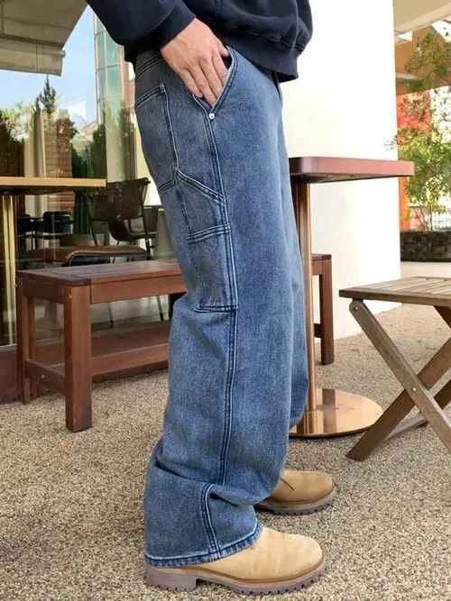 Jean Washed Y2K RETRO 90s denim jeans Size US 32 / EU 48 - 3 Thumbnail