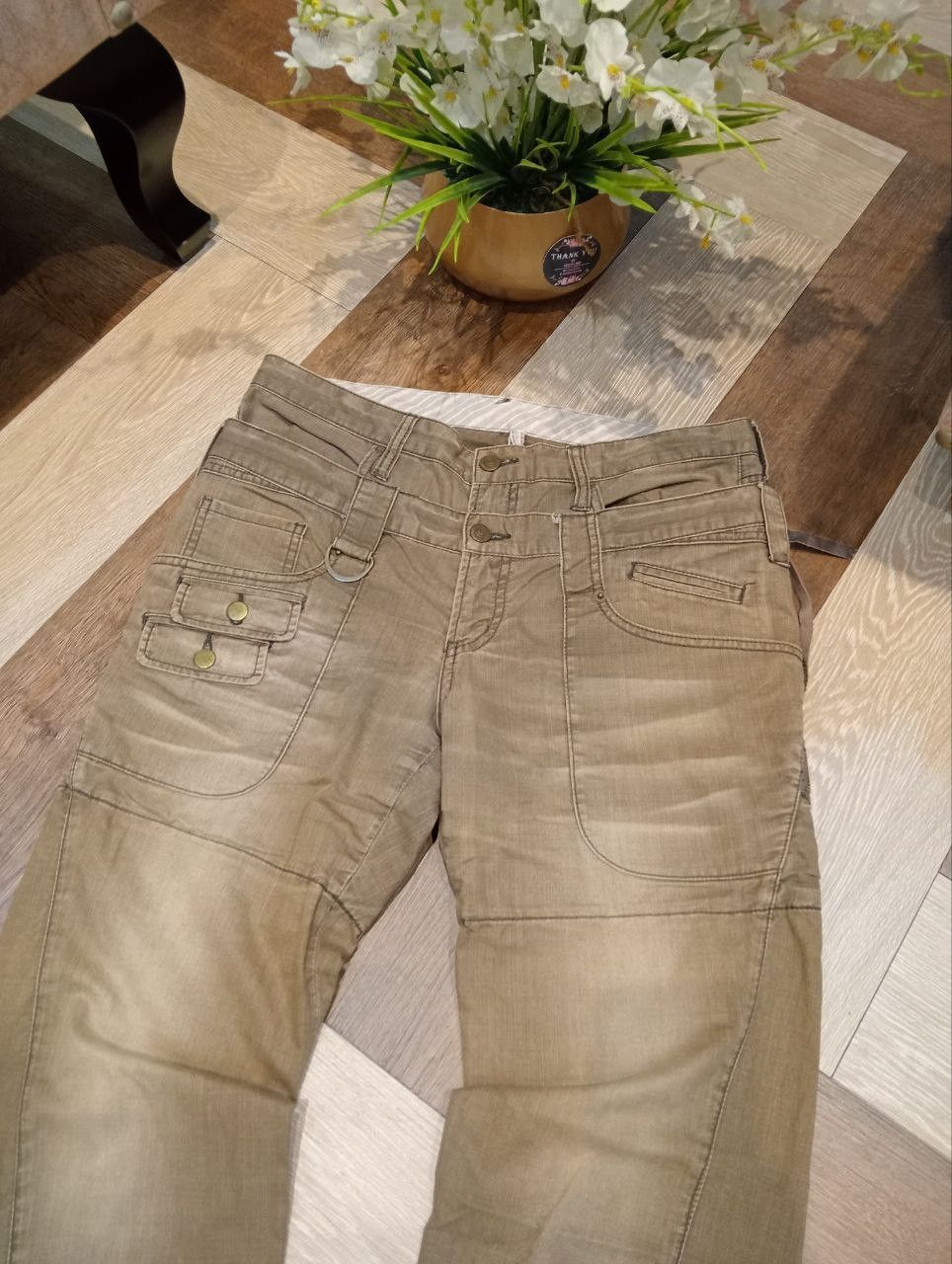 PPFM VINTAGE PPFM JAPAN DOUBLE WAIST CARGO-STYLE DENIM PANTS Size US 32 / EU 48 - 4 Thumbnail