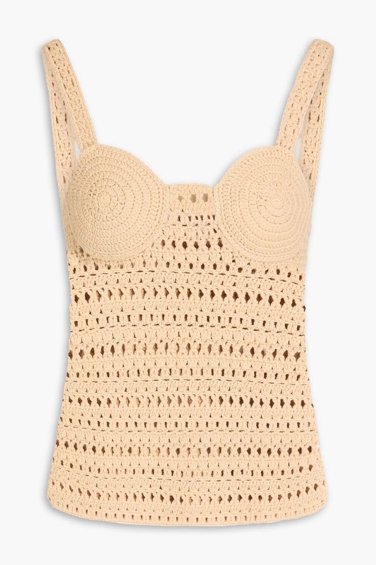 Nanushka NANUSHKA Bernou Crocheted Cotton-blend Top size M Size M / US 6-8 / IT 42-44 - 4 Thumbnail