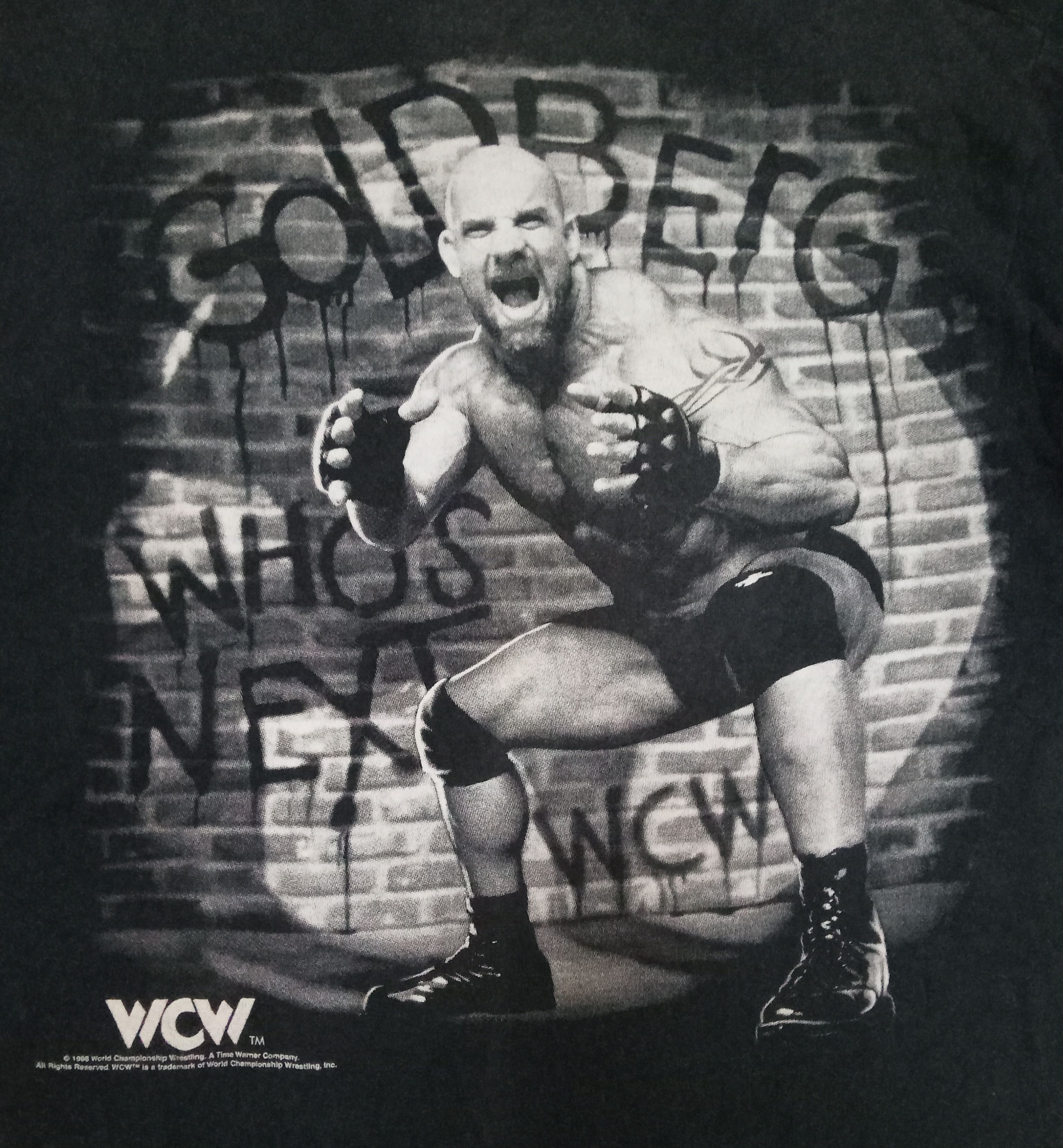 Fruit Of The Loom × Vintage Goldberg WCW 1998 Big Face Vintage T Shirt Size US S / EU 44-46 / 1 - 8 Thumbnail