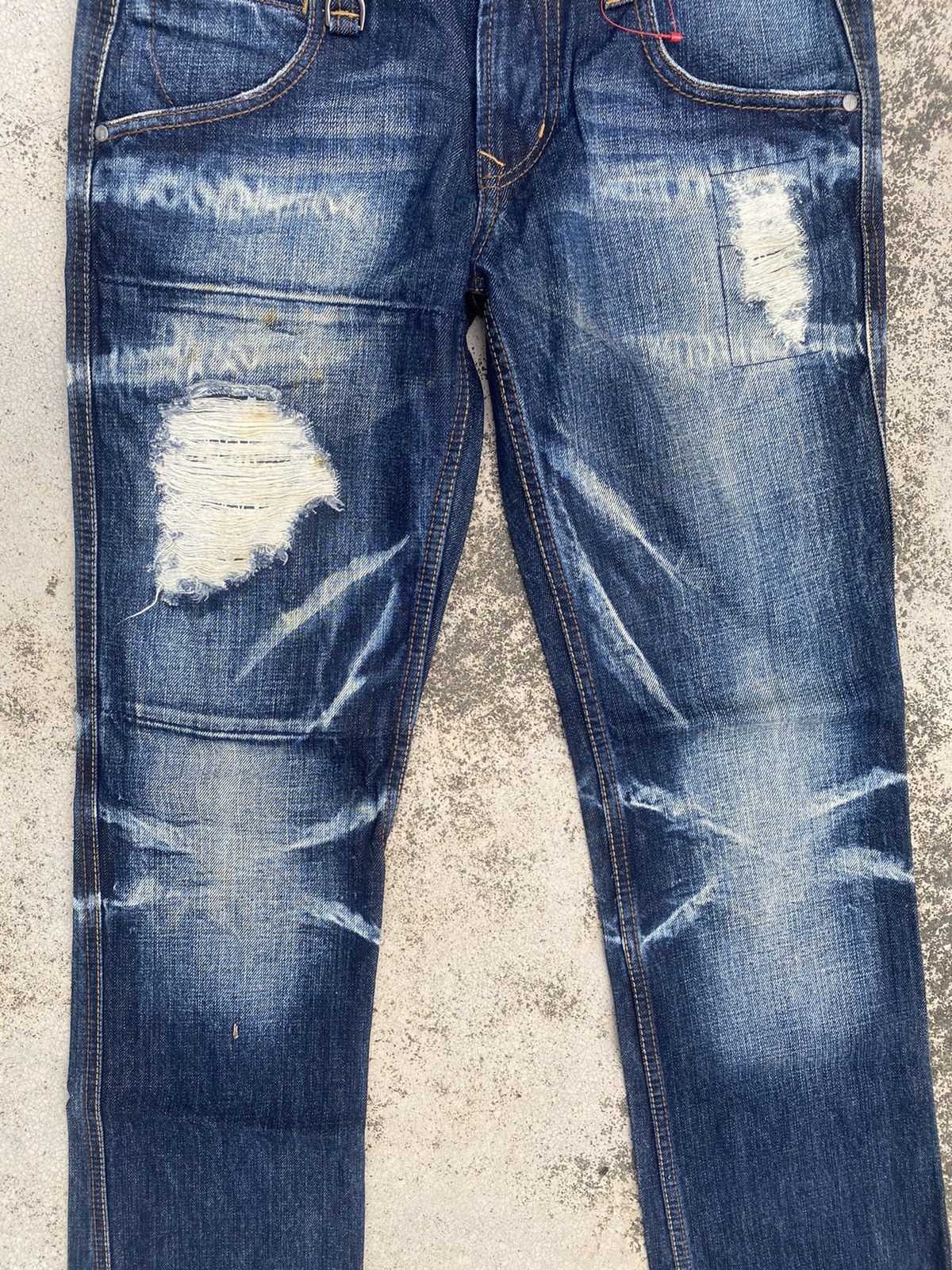 HIDEAWAYS × Japanese Brand Japanese Brand Hideways Distressed Claw Mark Faded Jeans Size US 30 / EU 46 - 6 Thumbnail