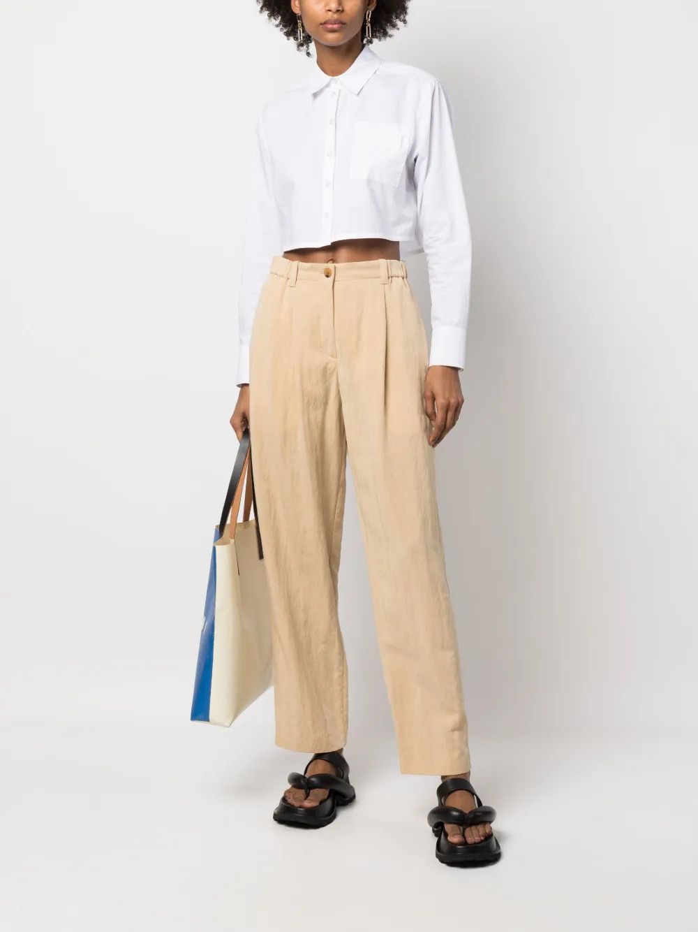 Kenzo o1y1025 Casual Pant in Beige Size 24" / US 00 / IT 34 - 4 Thumbnail