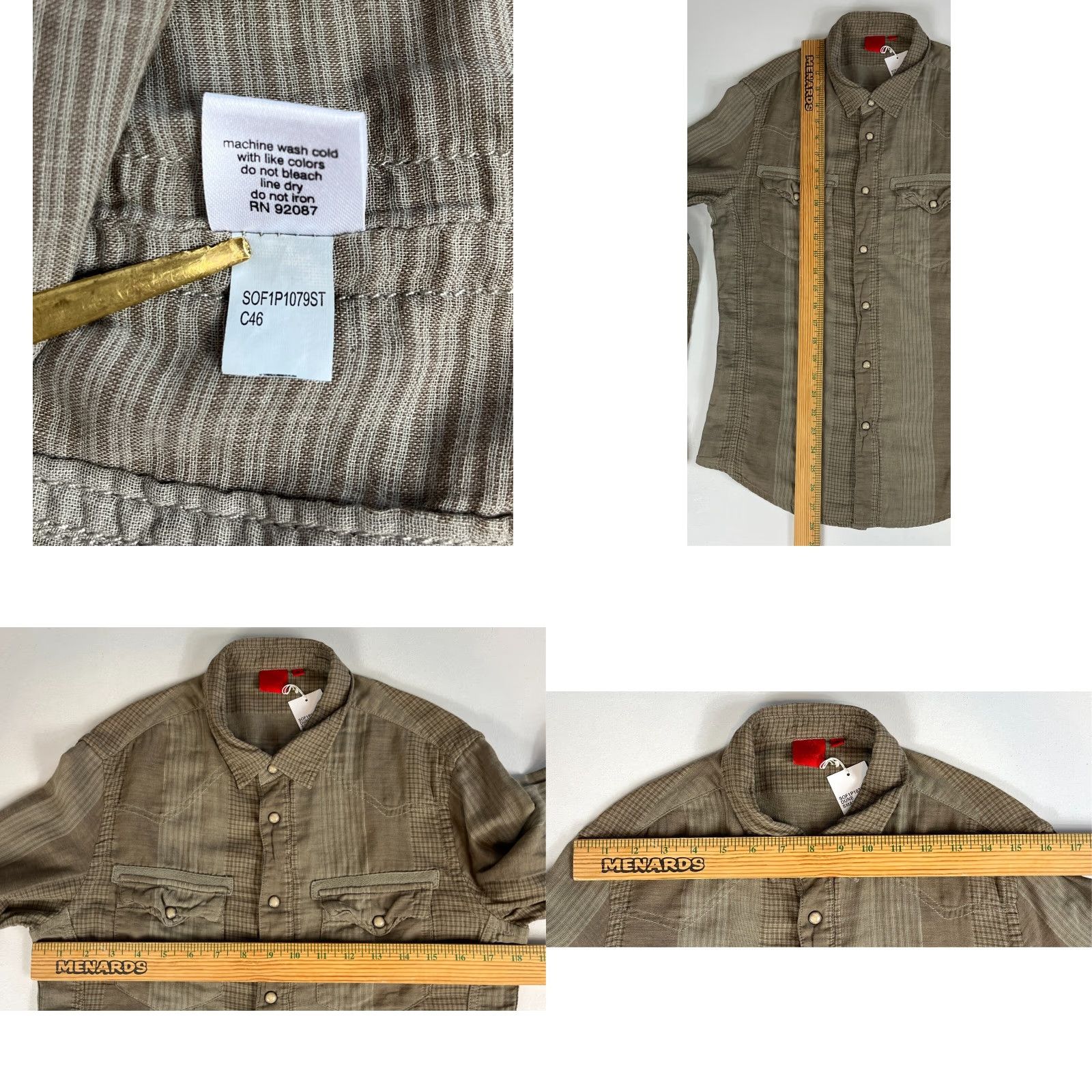 Saks Fifth Avenue Saks Fifth Avenue Men’s Pearl Snap Western Shirt Sz S Size US S / EU 44-46 / 1 - 8 Thumbnail