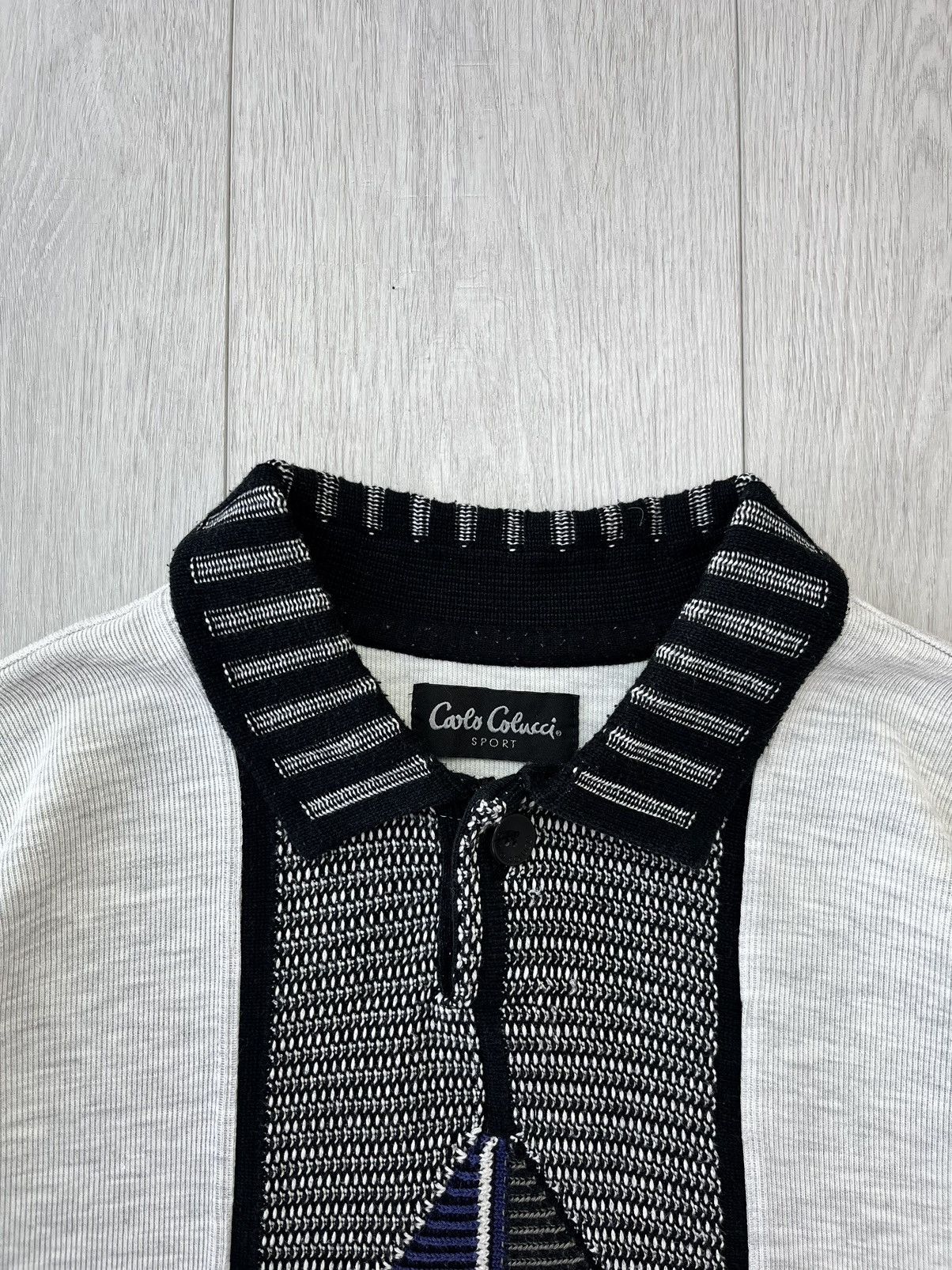 Carlo Colucci Vintage Carlo Colucci Knitted Sweater Y2K Coogi Style 90s Size US L / EU 52-54 / 3 - 5 Thumbnail