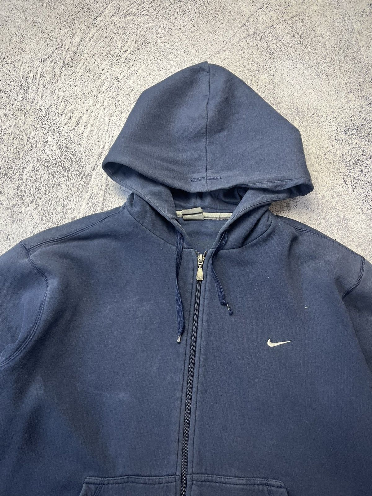 Nike Vintage Nike Distressed Zip Up Hoodie Swoosh Drill Size US L / EU 52-54 / 3 - 12 Thumbnail