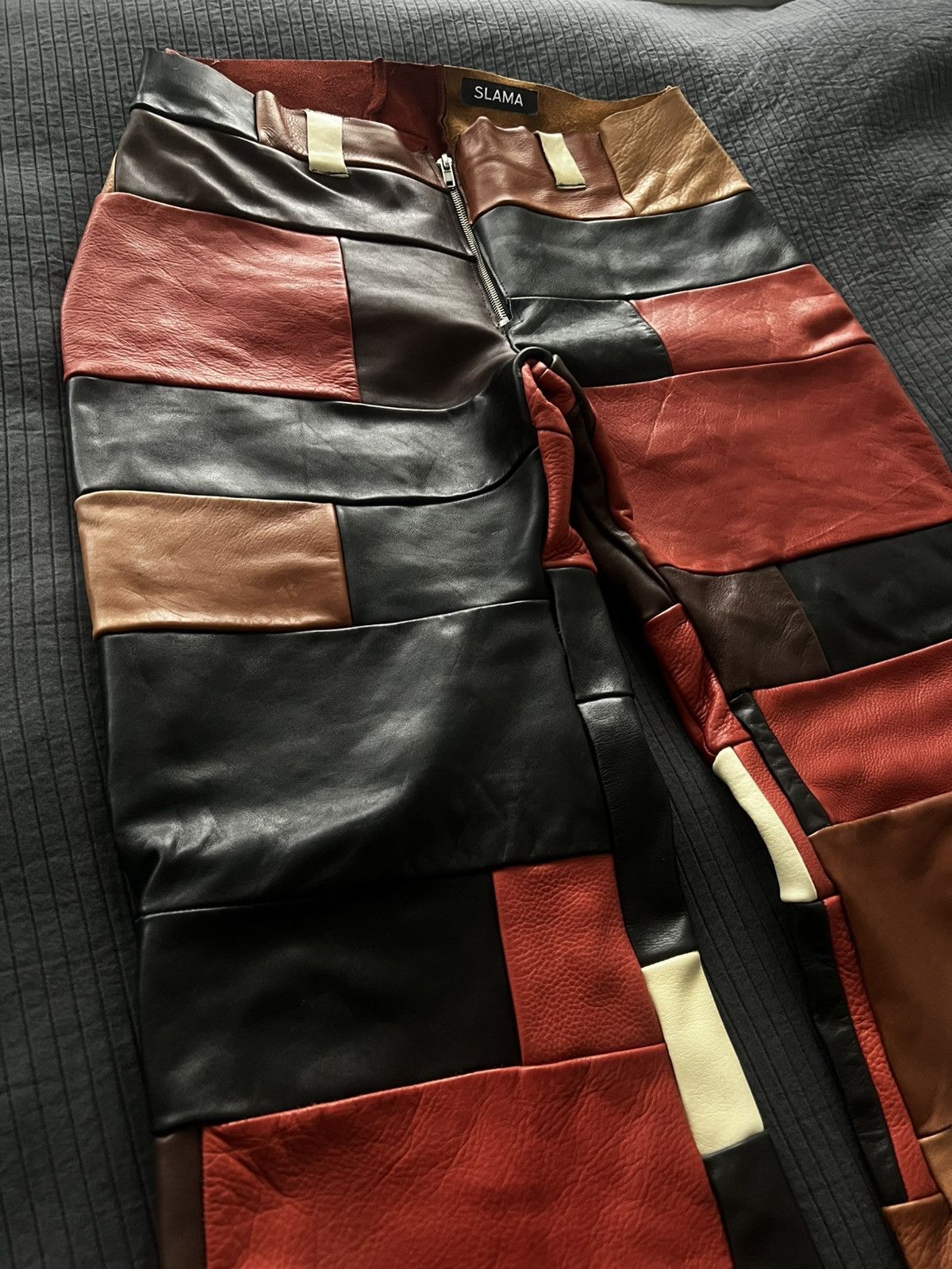 Other Handmade Flared Leather Pants Size US 31 - 3 Thumbnail