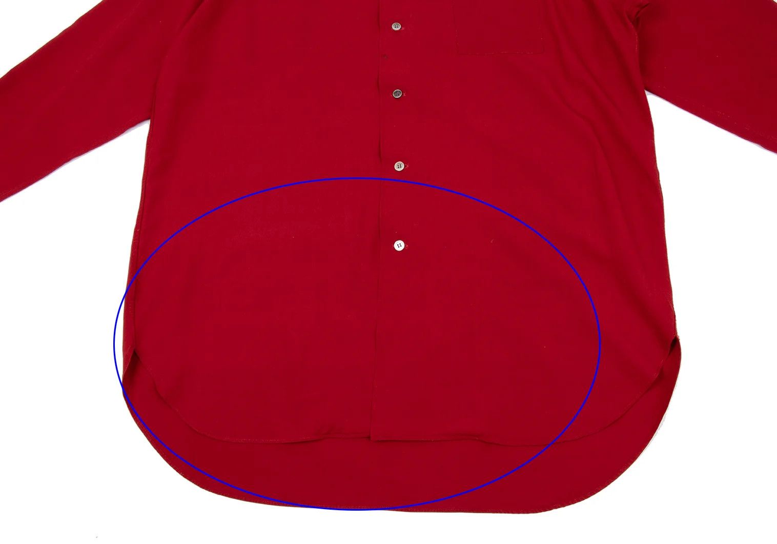 Yohji Yamamoto Yohji Yamamoto Rayon Long Shirt Jacket Red Size US M / EU 48-50 / 2 - 11 Thumbnail