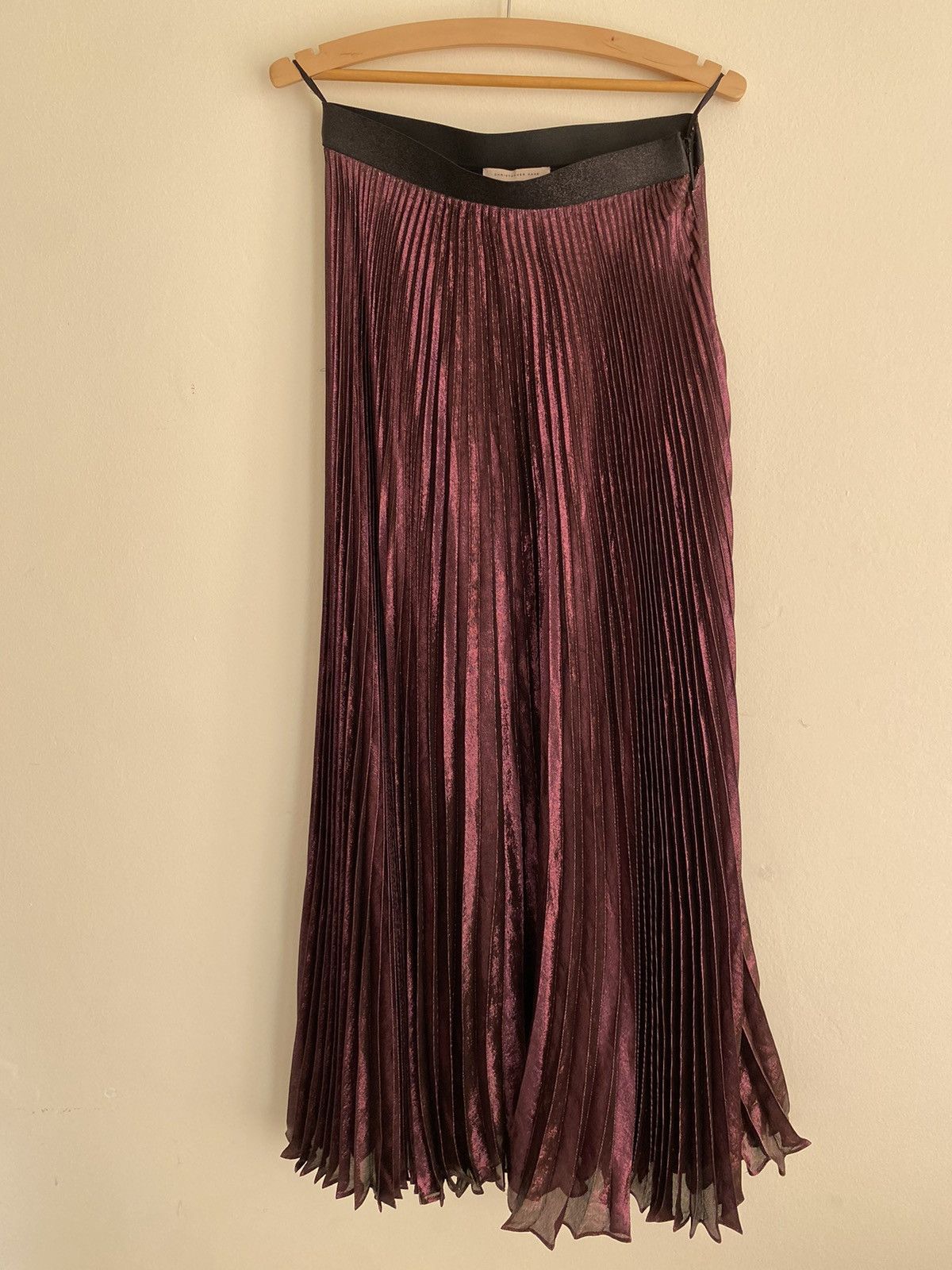 Christopher Kane Christopher Kane Pleated Lamé Maxi Skirt Size 28" / US 6 / IT 42 - 17 Thumbnail