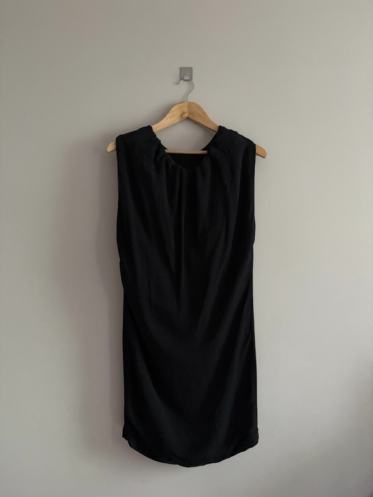 Acne Studios Acne Studios Black Silk Viscose Sleeveless Midi Dress Size XXS / US 00 / IT 34 - 5 Thumbnail