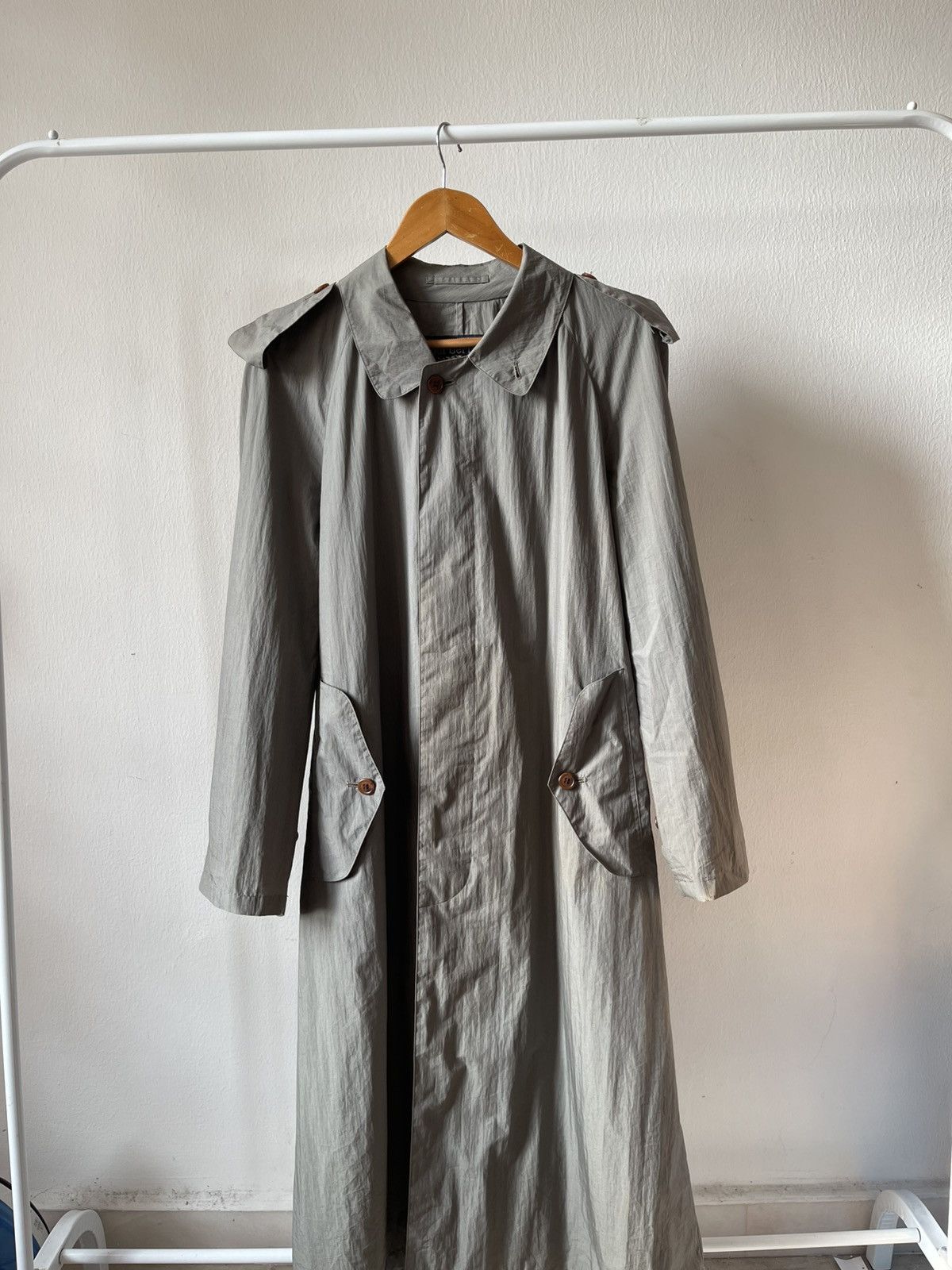 Burberry Vintage Burberry Nylon Long Coat b2 Size US L / EU 52-54 / 3 - 3 Thumbnail