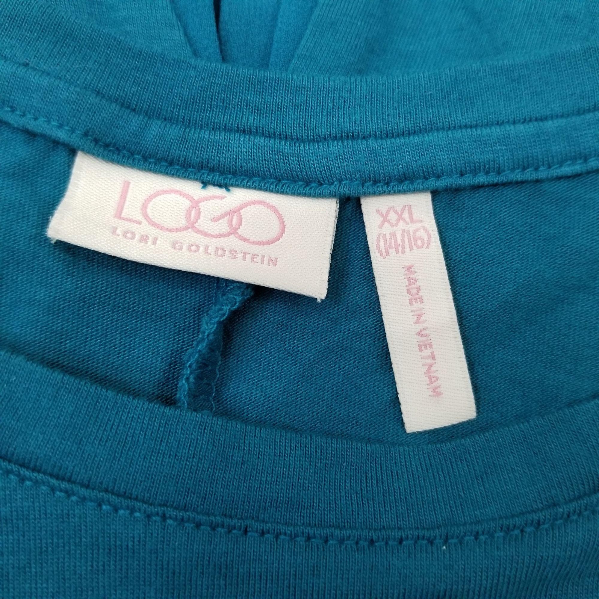 Other LOGO 14 Blue Shirt Top Tunic Long Sleeve Hi Low Pockets Stre Size XL / US 12-14 / IT 48-50 - 5 Thumbnail