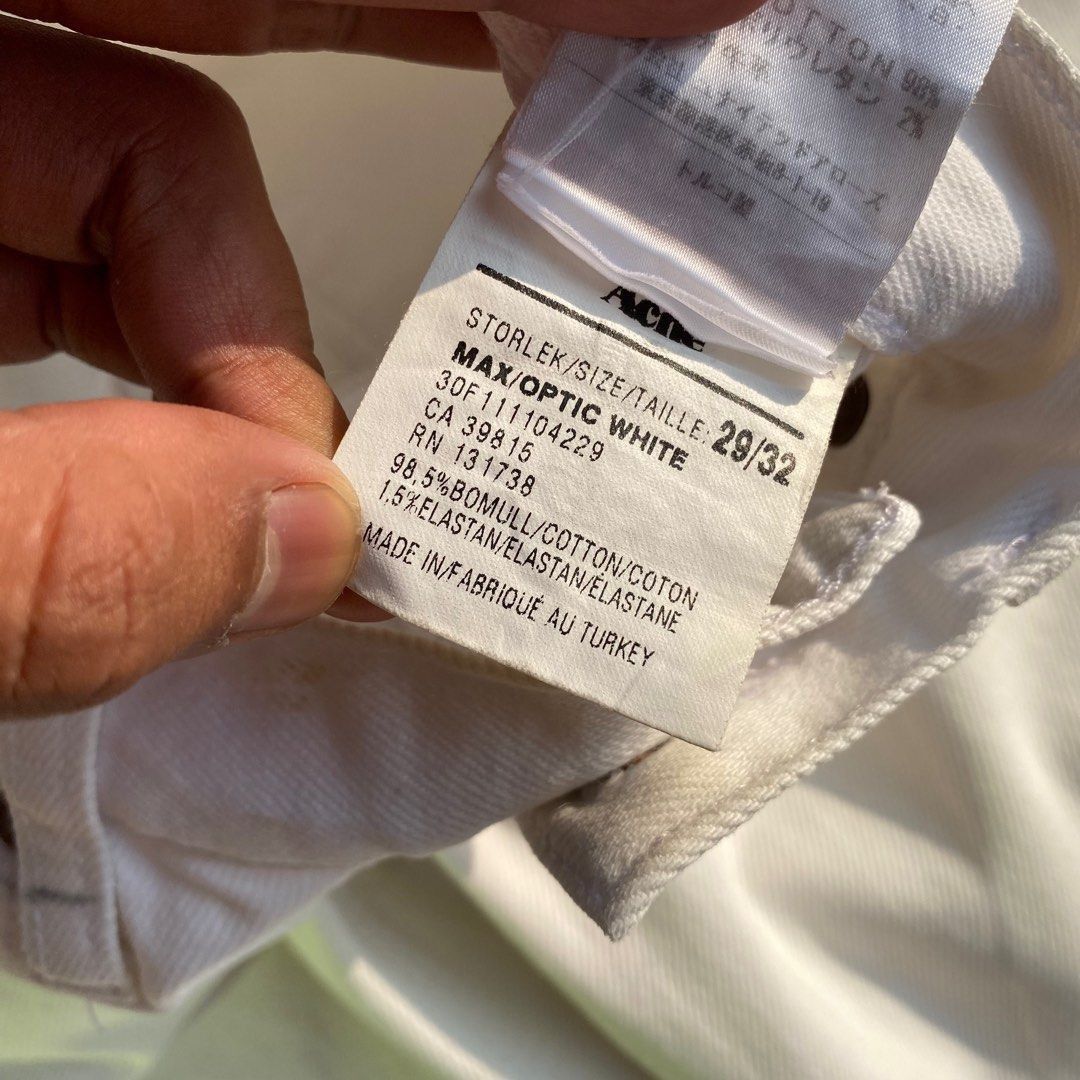 Acne Studios Acne Studios Max Optic White Jeans Size US 29 - 17 Thumbnail