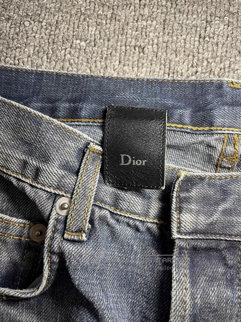 Dior Dior Blue Gradient Washed Ripped Distressed Denim Jeans Size US 28 / EU 44 - 4 Thumbnail