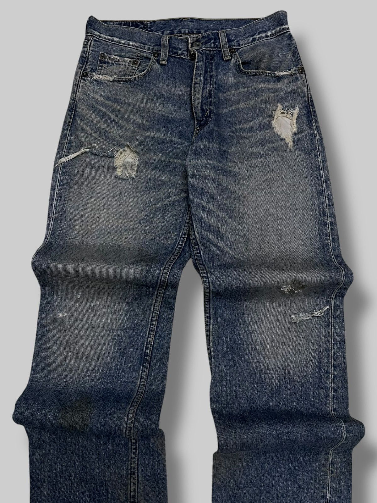 Levi's Vintage Clothing Vintage 1990s Designer Original Levis 502 Distressed Denim Size US 29 - 4 Thumbnail