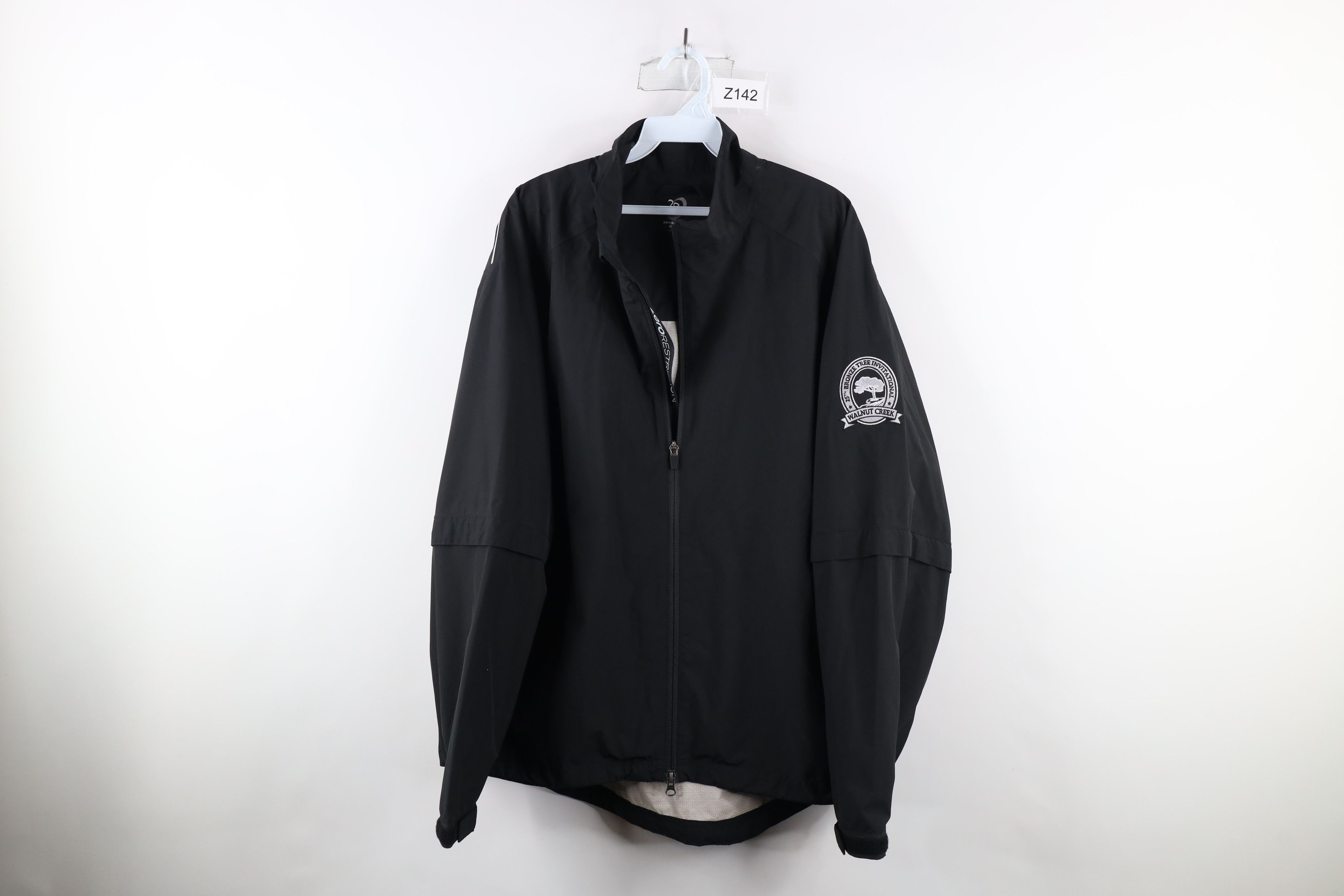image of Vintage Zero Restriction Tour Series Sleeve Waterproof Golf Jacket in Black, Men's (Size Large)
