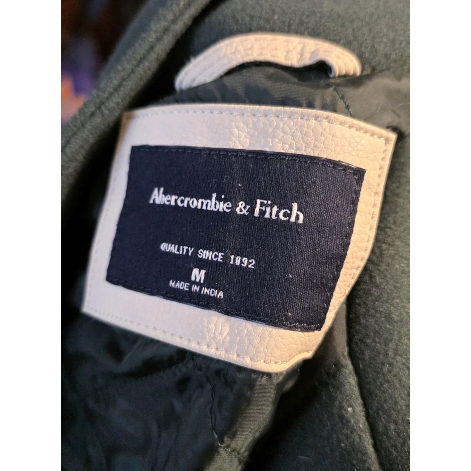 Abercrombie & Fitch VINTAGE Abercrombie & Fitch Varsity Bomber Jacket Coat Green White Mens Size M Size US M / EU 48-50 / 2 - 2 Thumbnail