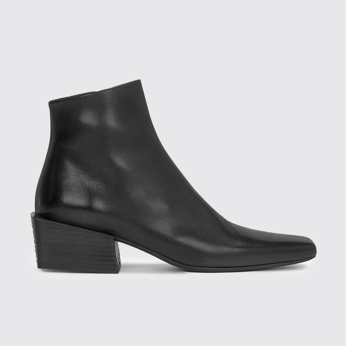 Marsell Marsèll Pannelletto Black Leather Ankle Boots Square Heel Size US 6.5 / IT 36.5 - 2 Thumbnail