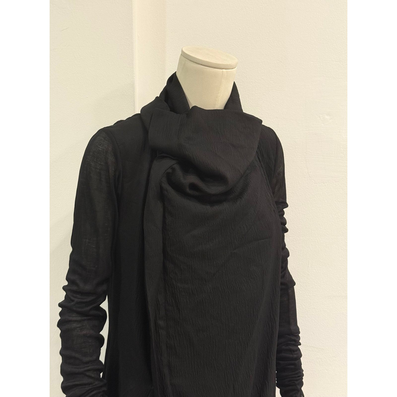 Rick Owens S/S2009 Rick Owens black asymmetric draped jacket Size US S / EU 44-46 / 1 - 4 Thumbnail