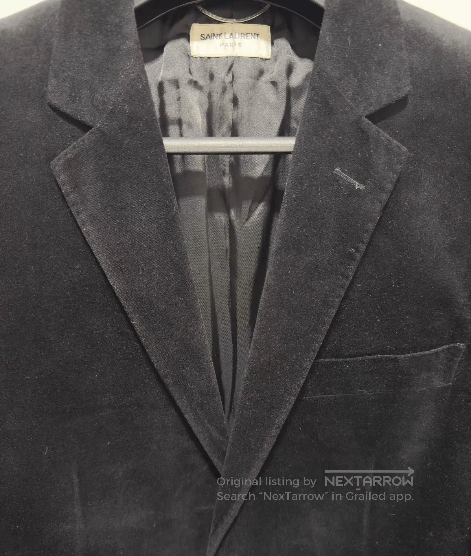 Saint Laurent Paris Black Velvet Single-Breasted Blazer. Size US M / EU 48-50 / 2 - 4 Thumbnail