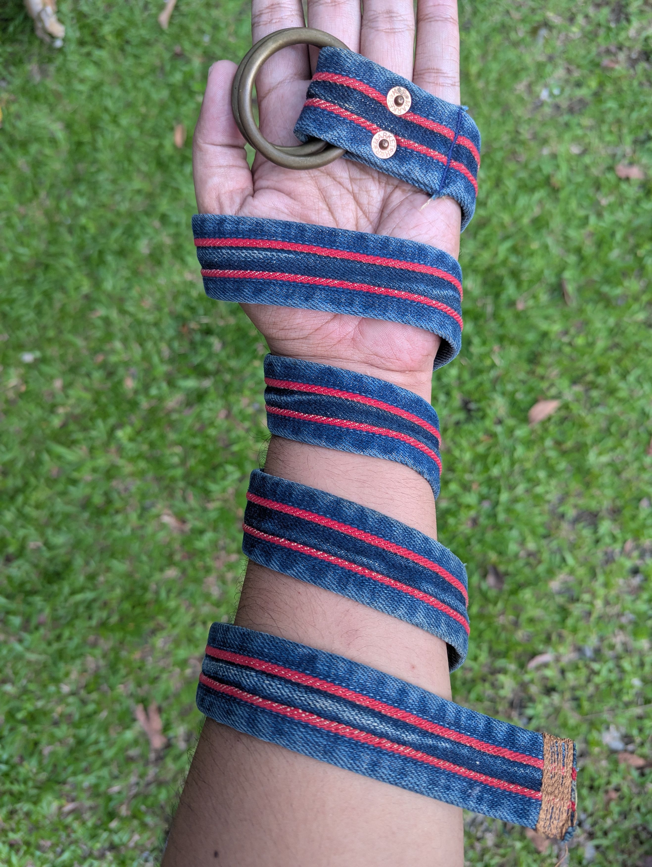 Blue Blue Japan Vintage Blue Blue Japan Selvedge Denim Belt Size 46 - 1 Thumbnail