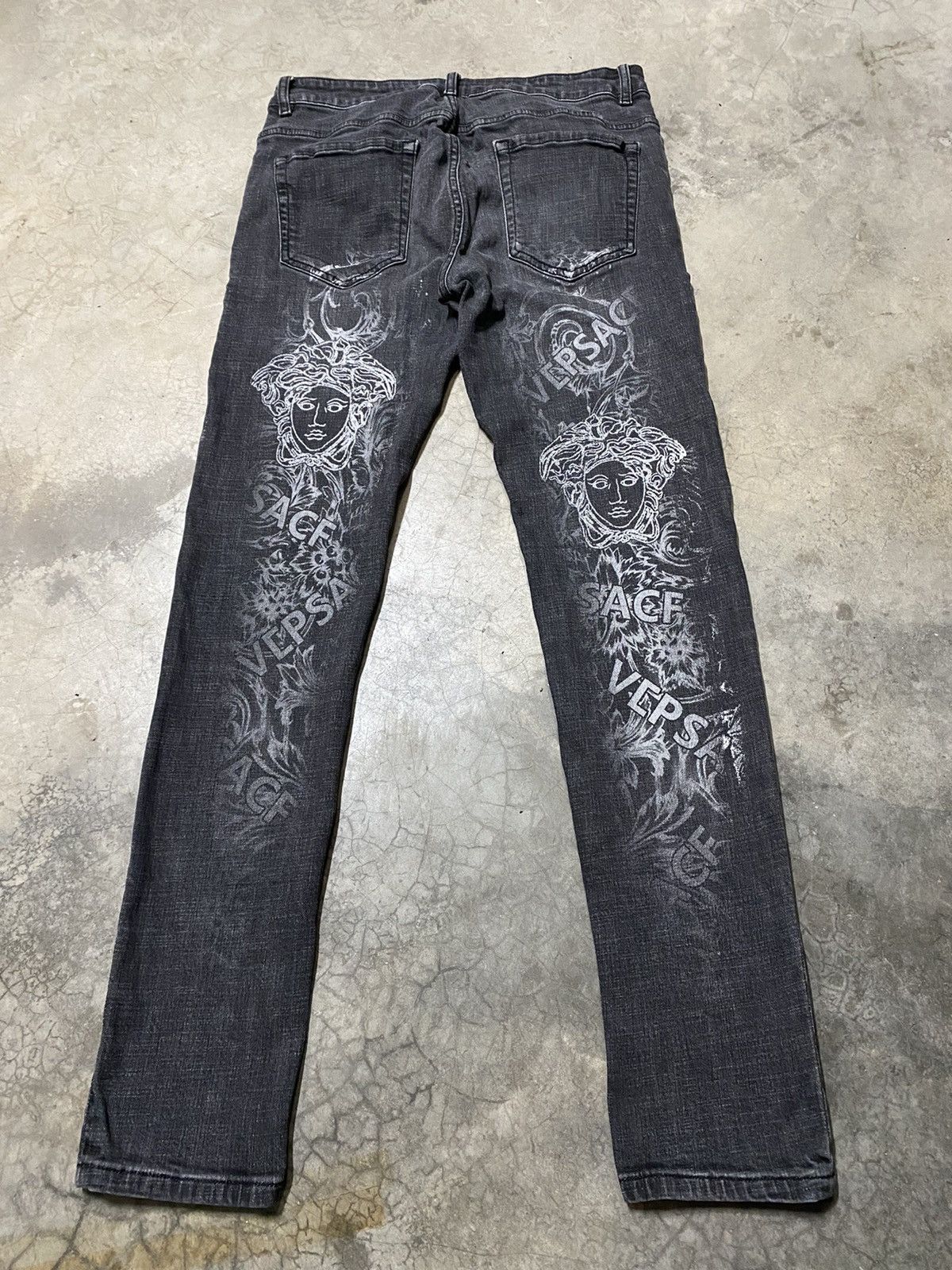 Japanese Brand × Vintage 💥last call💥Japanese Denim Versace Painted Slim Stretch p96 Size US 32 / EU 48 - 10 Thumbnail